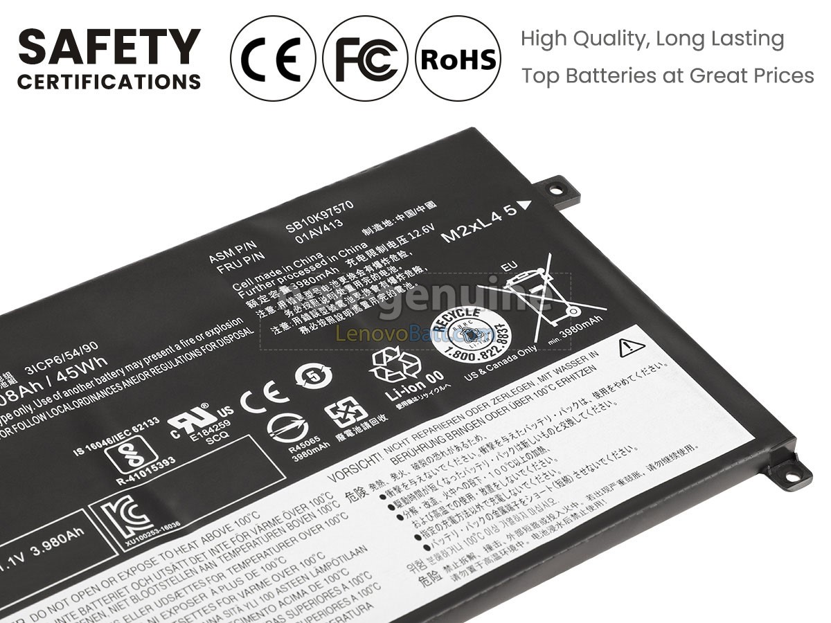 11.1V 45Wh Lenovo ThinkPad E475 battery