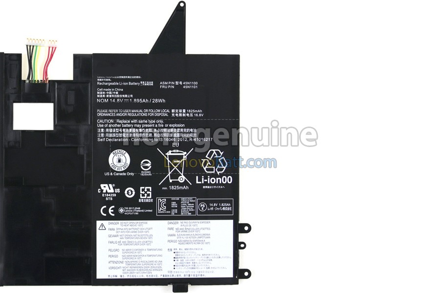 14.8V 28Wh Lenovo ThinkPad X1 HELIX Tablet PC battery
