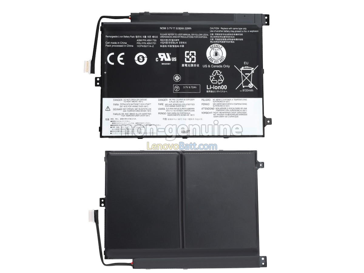 3.7V 33Wh Lenovo 45N1732 battery