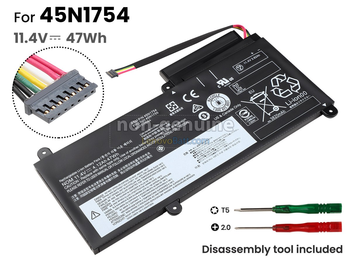 11.4V 47Wh Lenovo 45N1756 battery