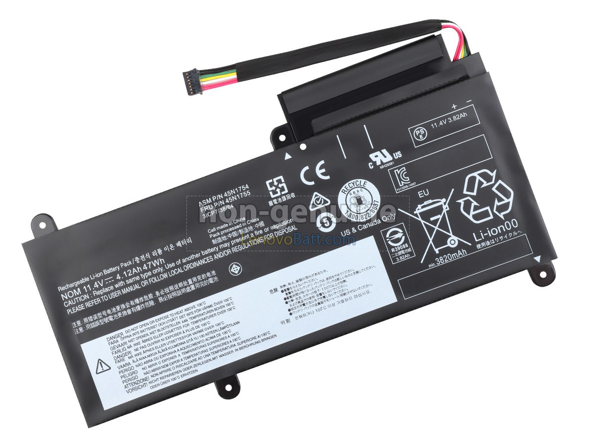11.4V 47Wh Lenovo 45N1756 battery