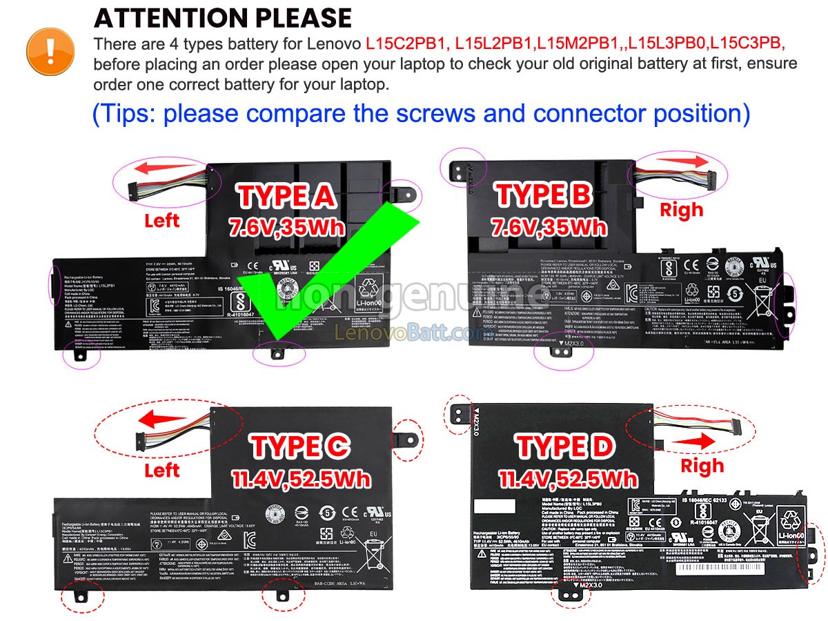 Lenovo 5B10K84639 battery replacement