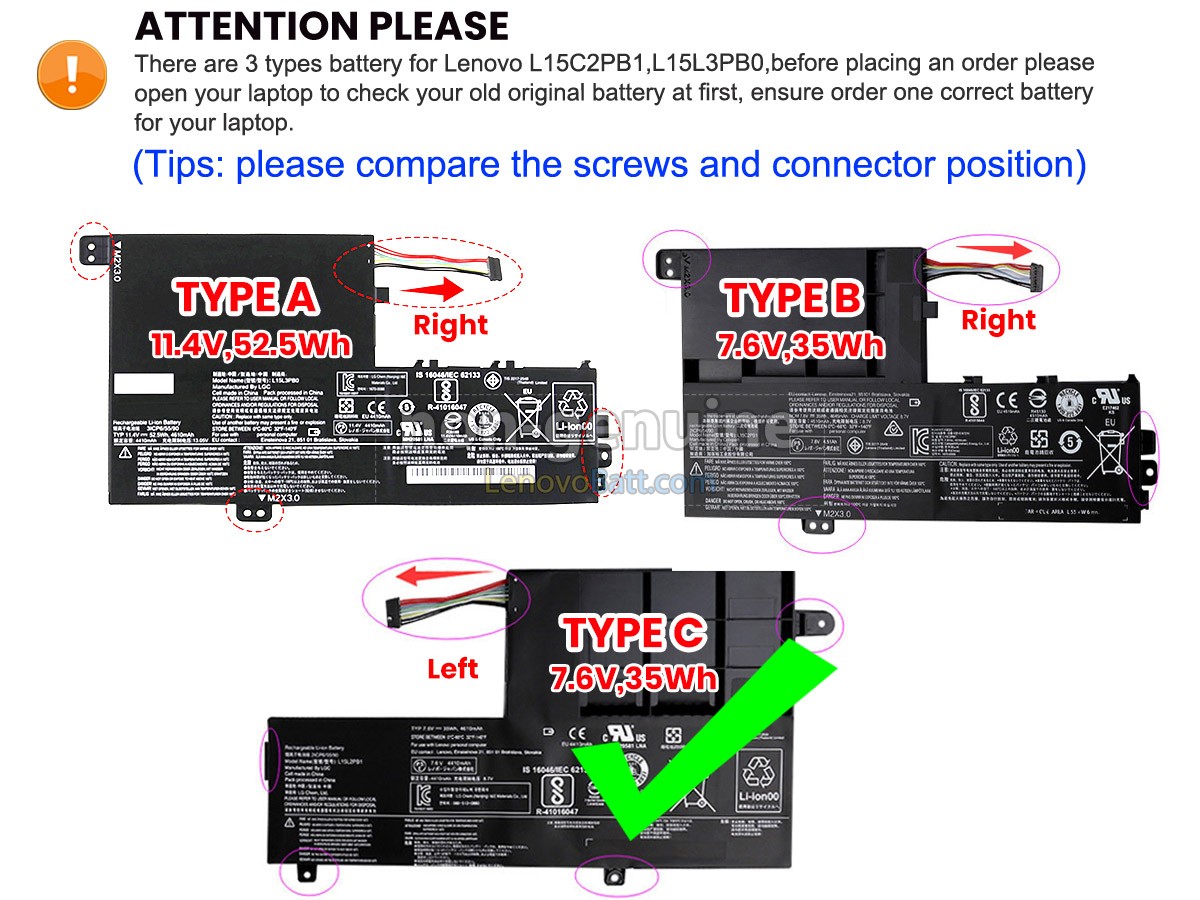 Lenovo YOGA 520-14IKB(81C8007UGE) battery replacement