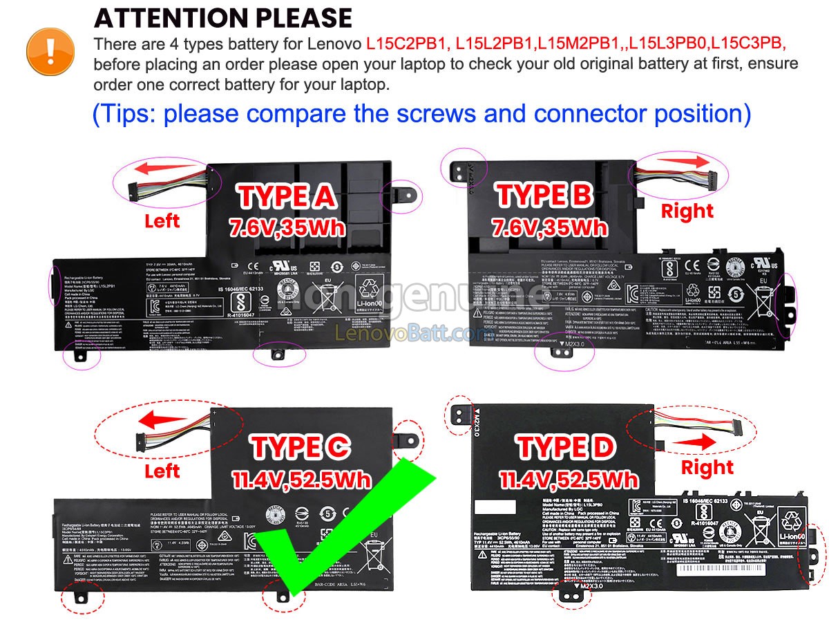 Lenovo 5B10K84639 battery replacement