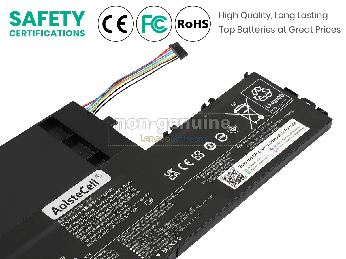 Lenovo L15L2PB1 battery replacement