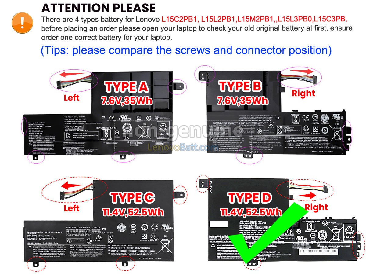Lenovo 5B10K84639 battery replacement