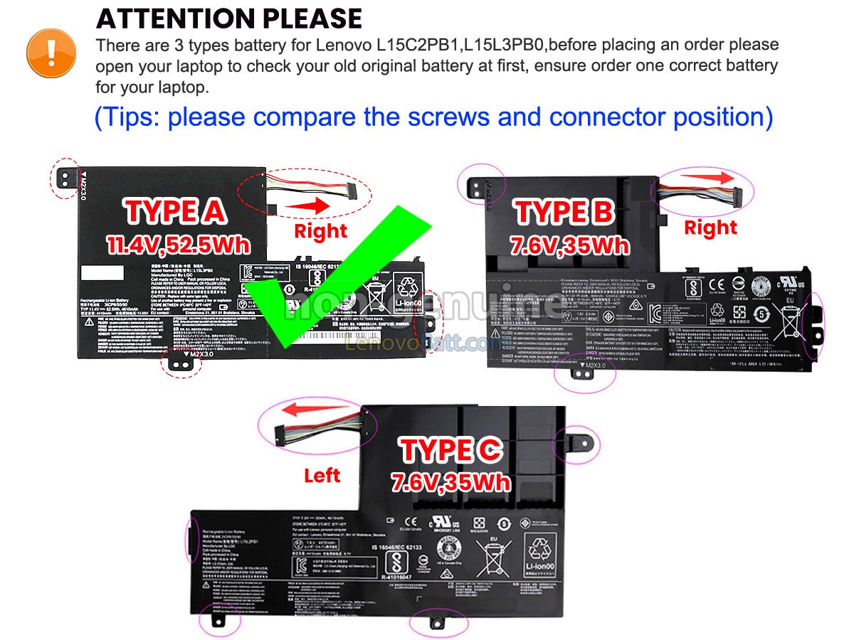 Lenovo YOGA 520-14IKB(81C8007UGE) battery replacement