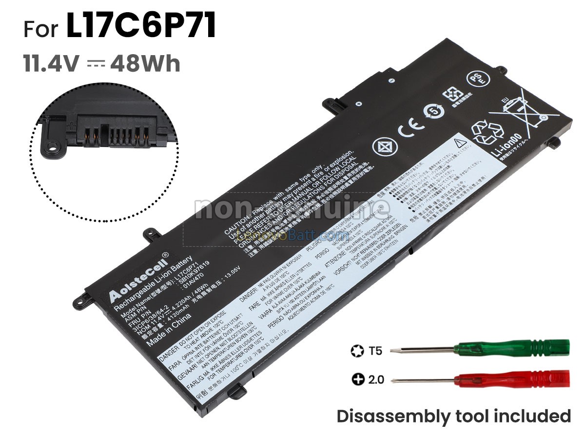 Lenovo L17C6P71(3ICP6/38/64-2) battery replacement