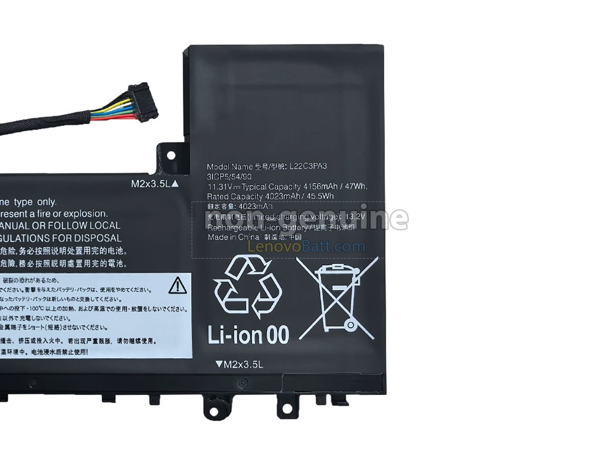 Lenovo L22C3PA3 battery replacement