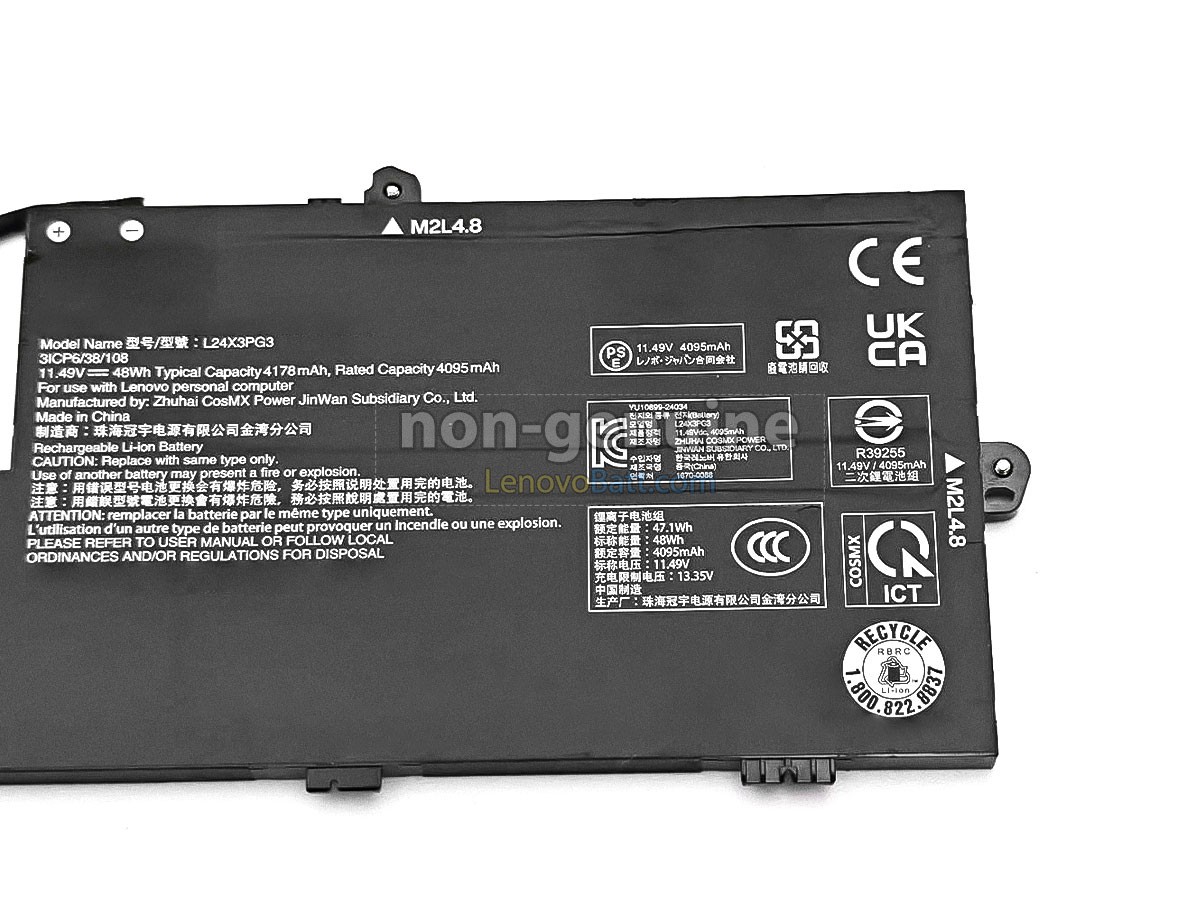 Lenovo L24X3PG3 battery replacement