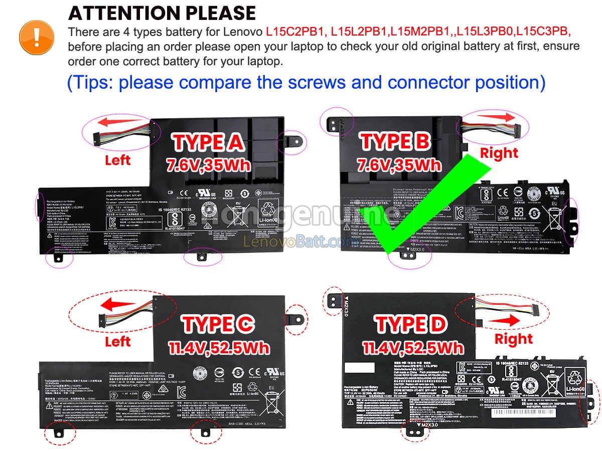 Lenovo 5B10K84639 battery replacement