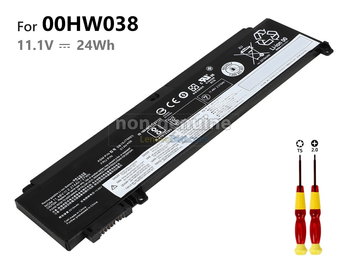 11.1V 24Wh Lenovo 01AV462 battery