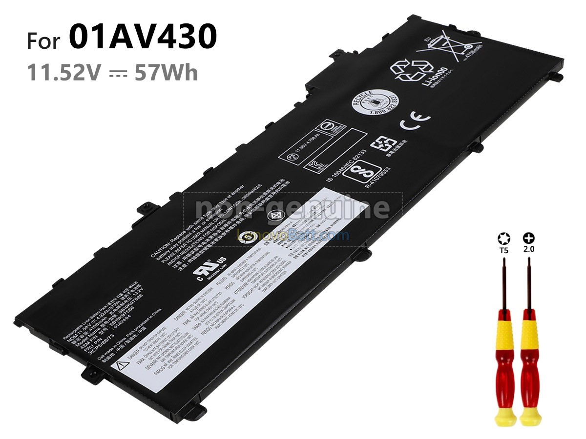 11.52V 57Wh Lenovo ThinkPad X1 CARBON 5TH GEN battery