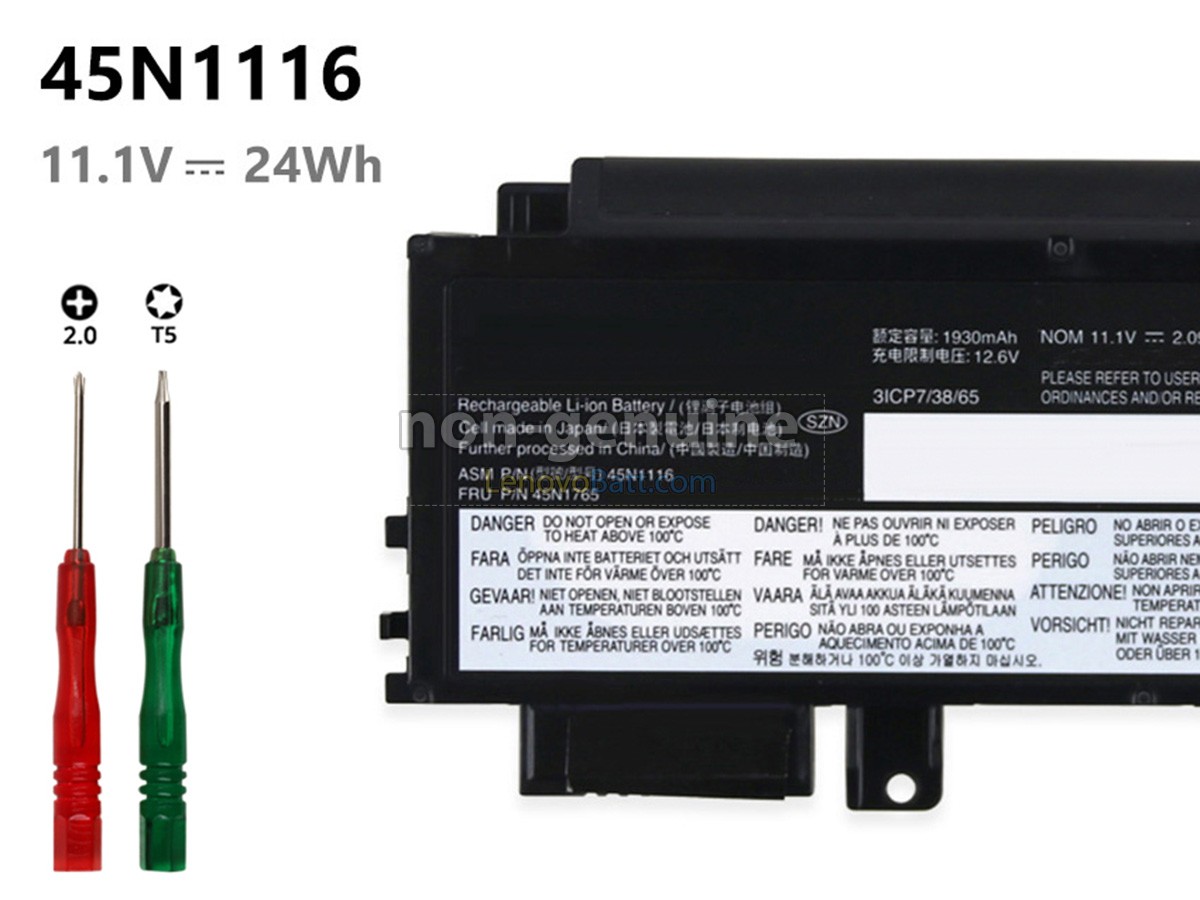 11.1V 24Wh Lenovo 45N1119 battery