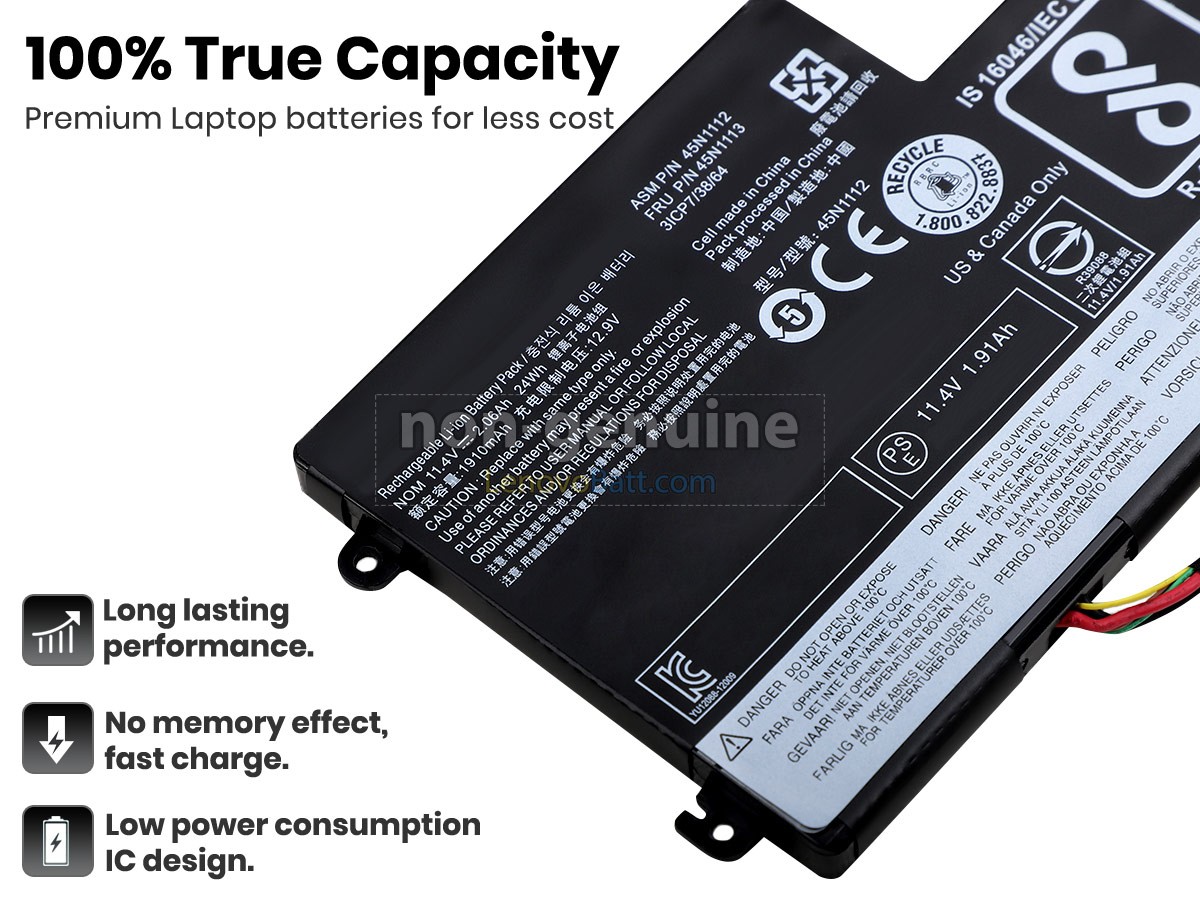 11.1V 24Wh Lenovo ThinkPad X270 battery