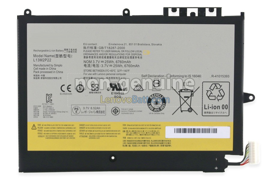 3.7V 25Wh Lenovo MIIX 3 10 CONVERTIBLE battery