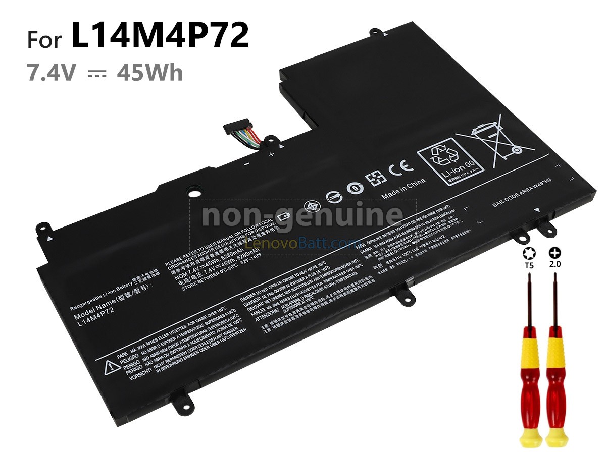 7.4V 45Wh Lenovo L14M4P72 battery