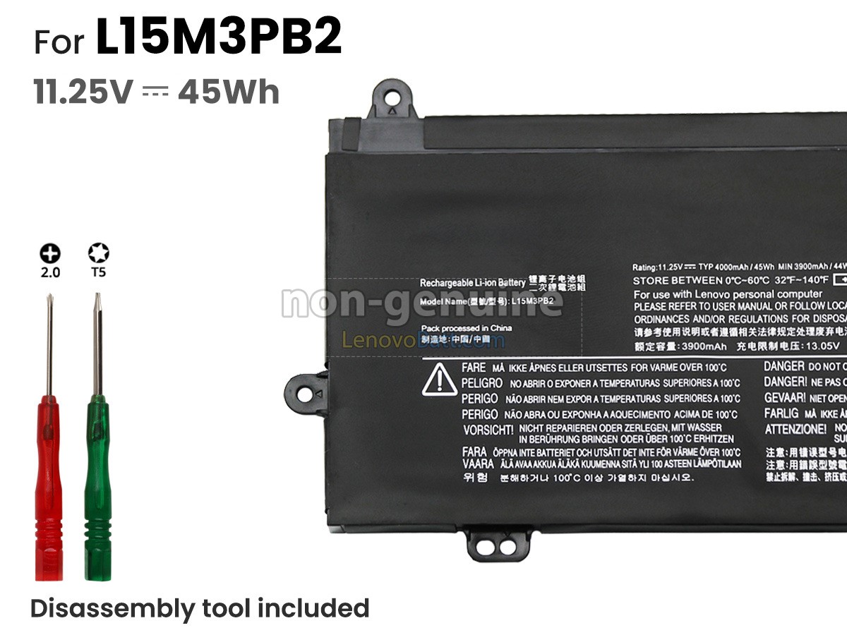 Lenovo L15M3PB2 battery replacement