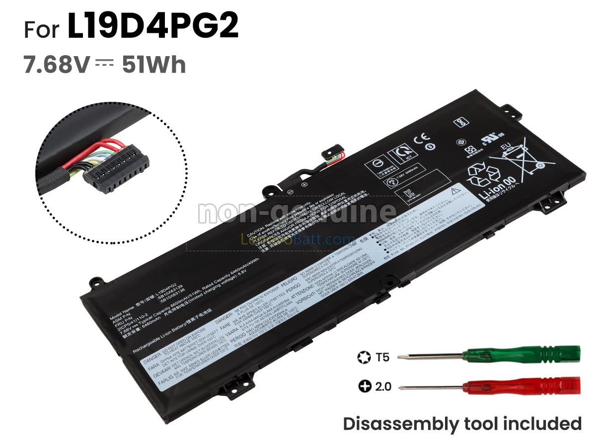 7.68V 51Wh Lenovo ThinkPad C13 YOGA GEN 1 Chromebook-20UX001FRI battery