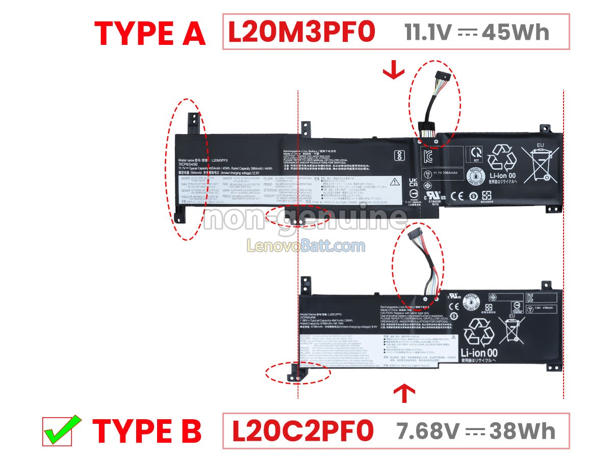 Lenovo L20M3PF0 battery replacement