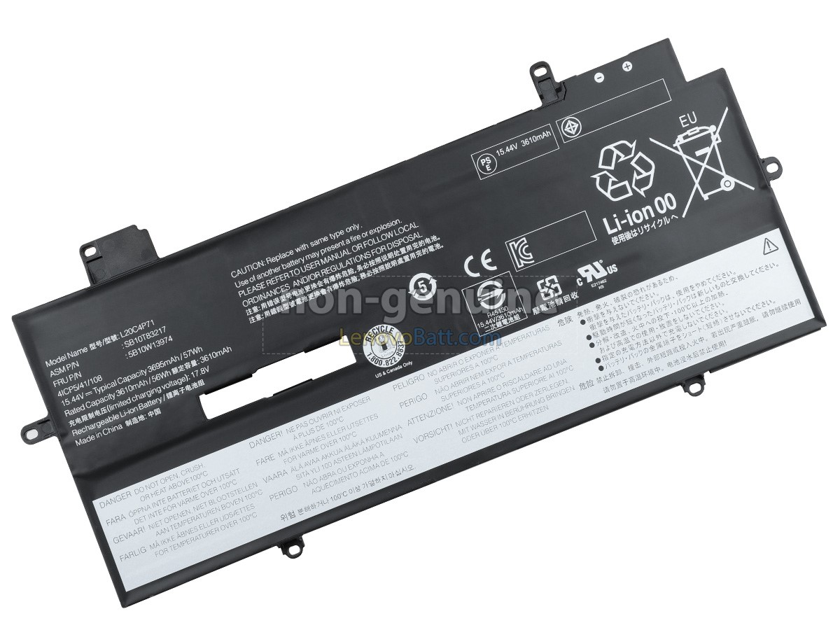 15.44V 57Wh Lenovo ThinkPad X1 CARBON GEN 9-20XX battery
