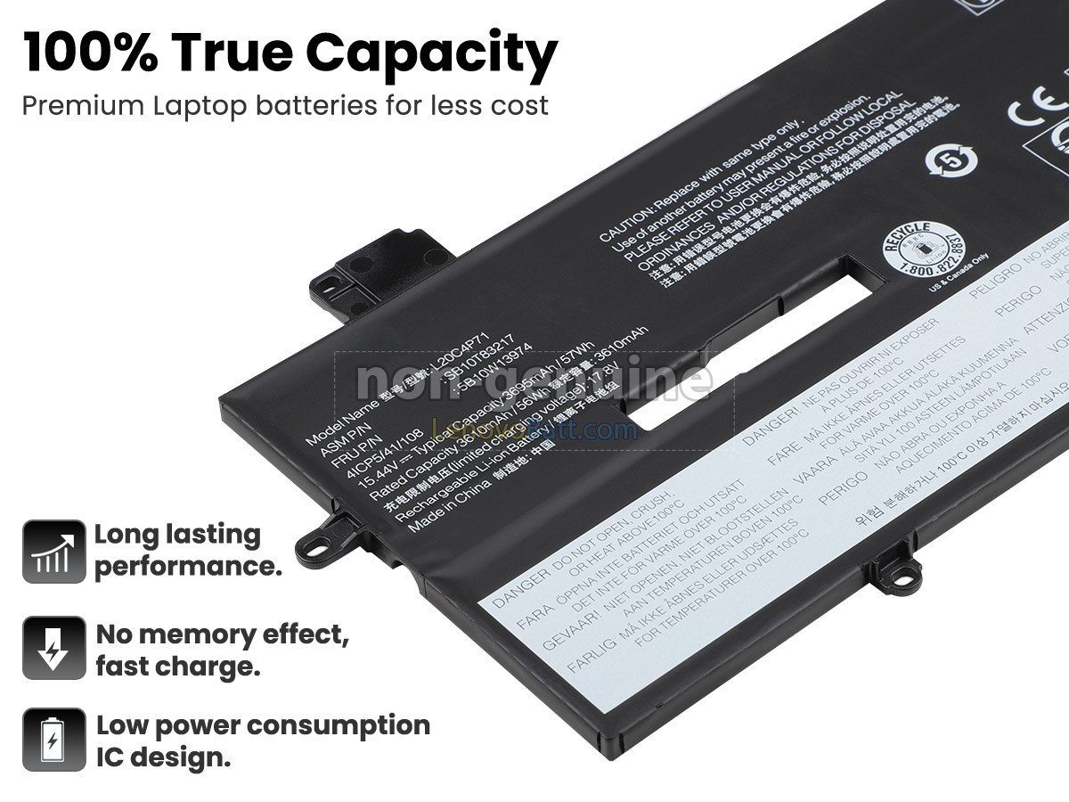 15.44V 57Wh Lenovo ThinkPad X1 CARBON GEN 9 battery
