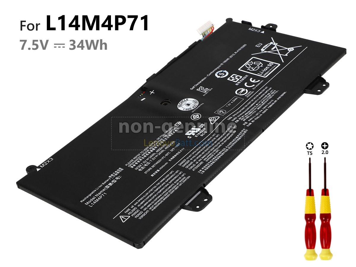 7.5V 34Wh Lenovo L14L4P72(2ICP4/49/100-2) battery