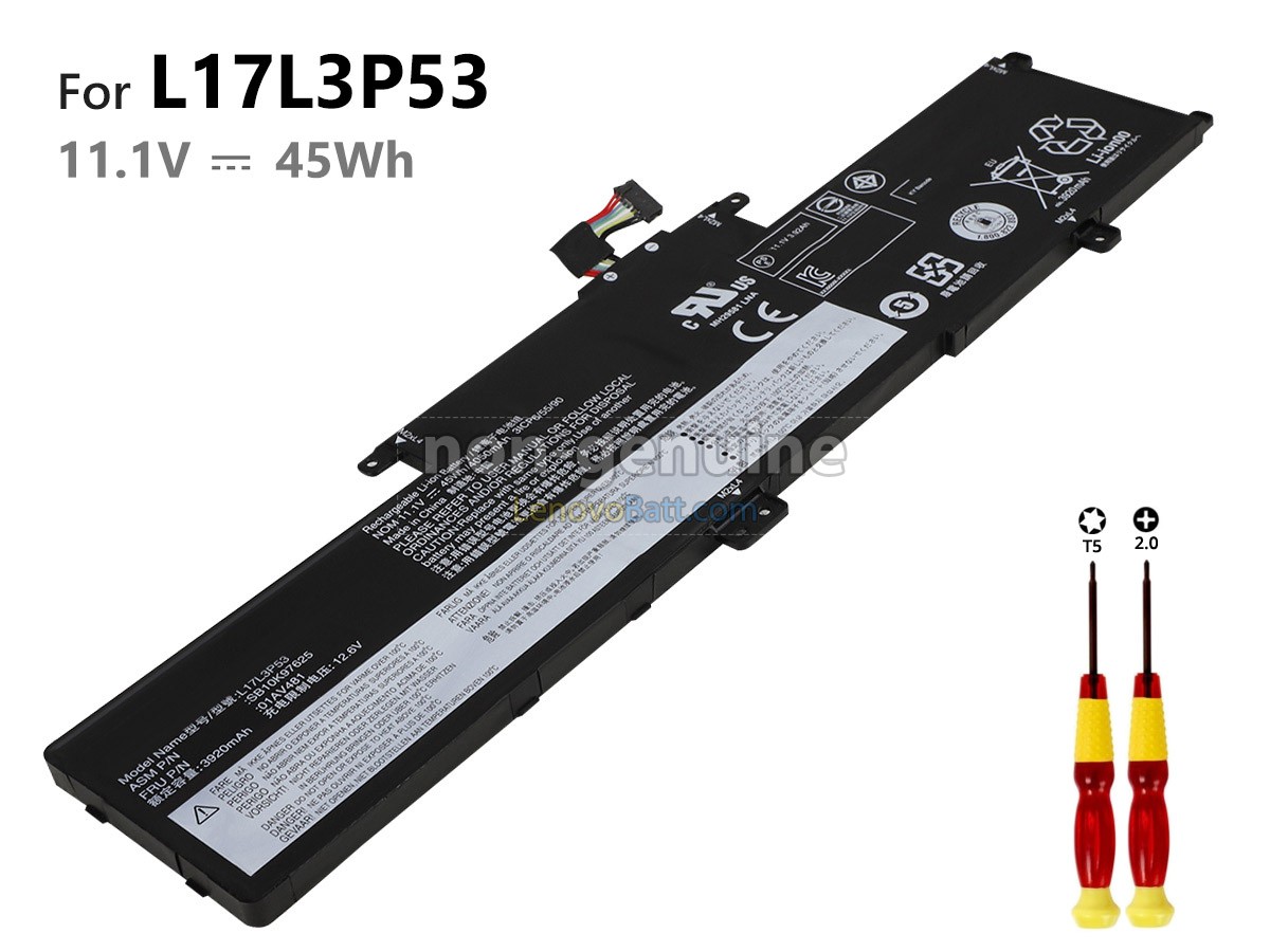 11.1V 45Wh Lenovo L17L3P53 battery