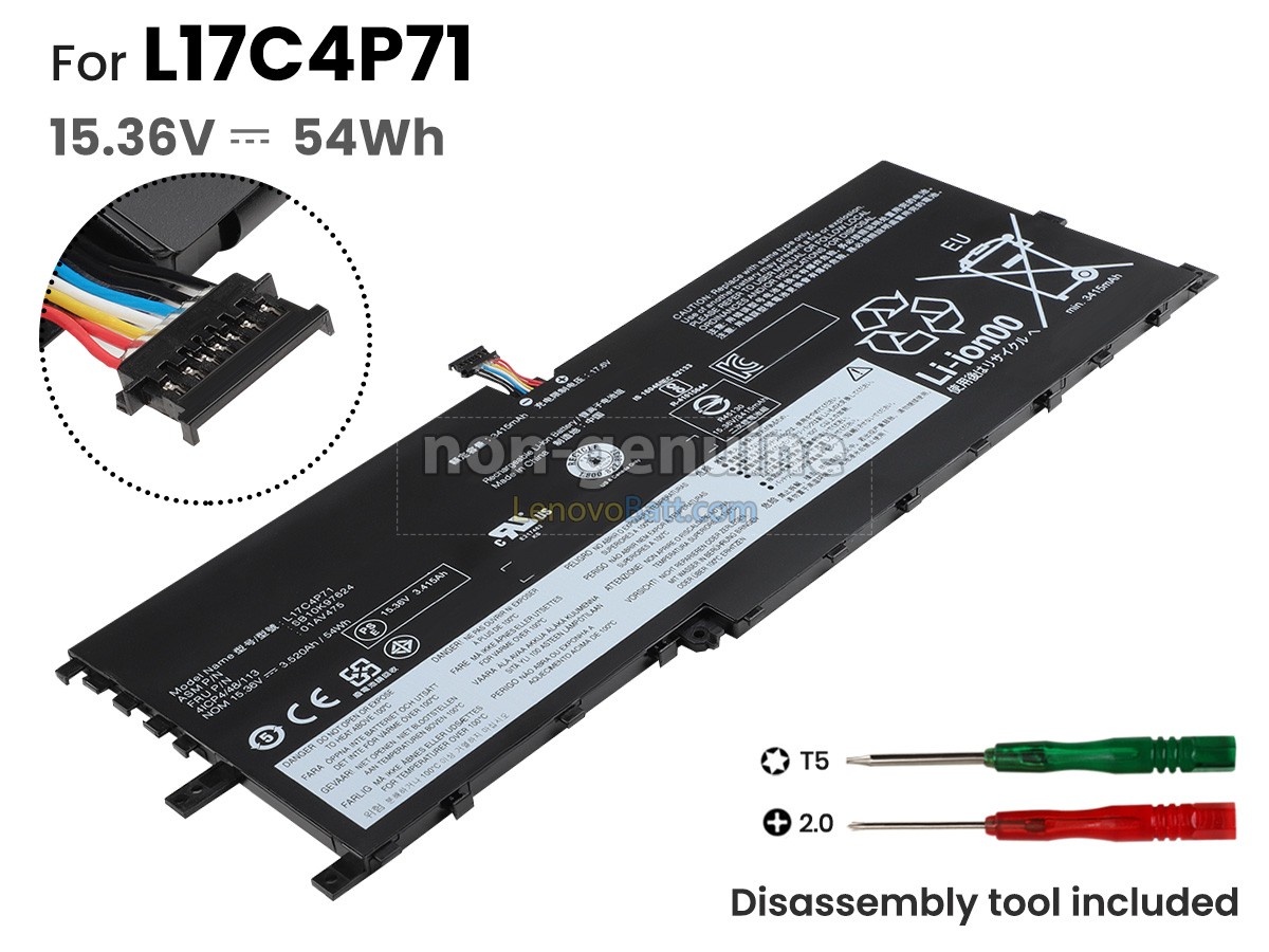 15.36V 54Wh Lenovo L17M4P71 battery