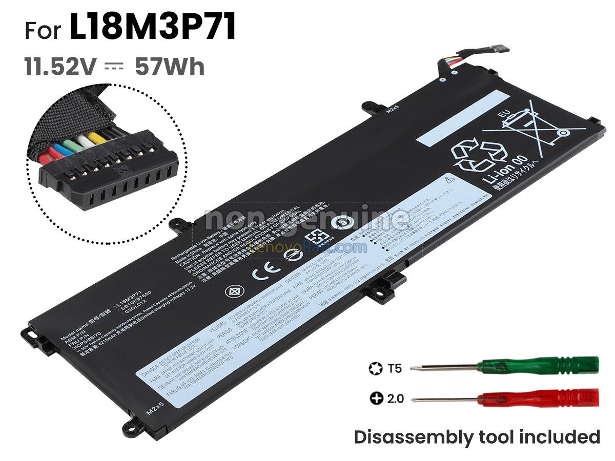 11.52V 57Wh Lenovo ThinkPad T590-20N40033SC battery