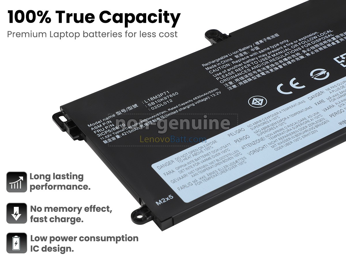 11.52V 57Wh Lenovo ThinkPad T590-20N4000BMC battery