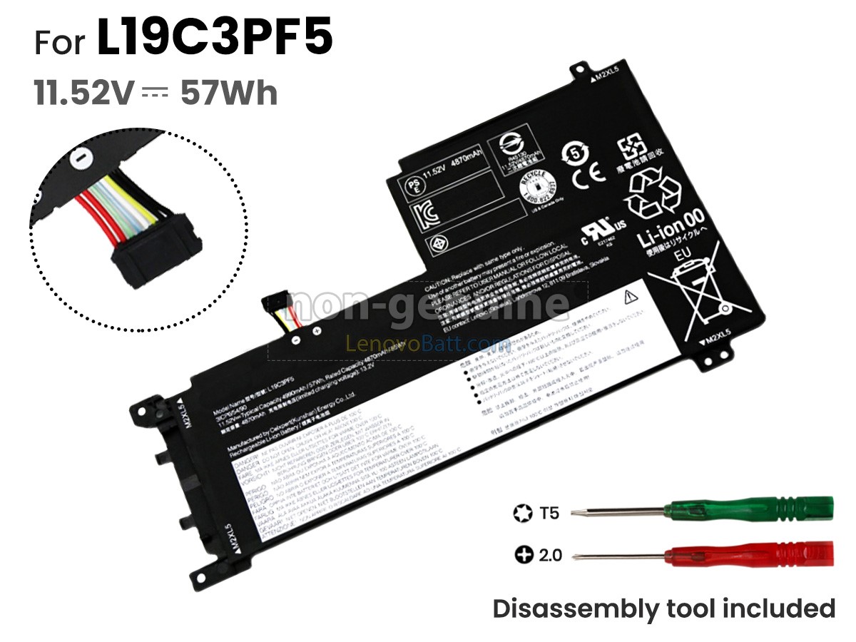 11.52V 57Wh Lenovo IdeaPad 5-15IIL05-81YK005YGE battery